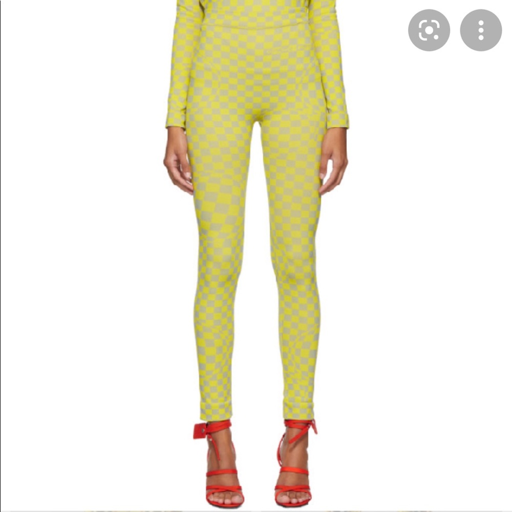 Off White Checkered Leggings